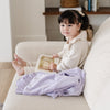 Purple receiving blanket, perfect for wrapping your little ones in gentle warmth.