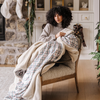 HOLIDAY MINKY/FAUX FUR XL BLANKETS