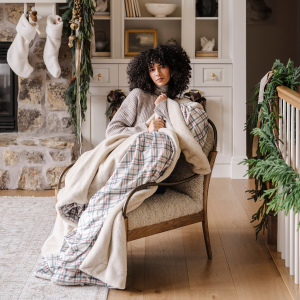 HOLIDAY MINKY/FAUX FUR XL BLANKETS