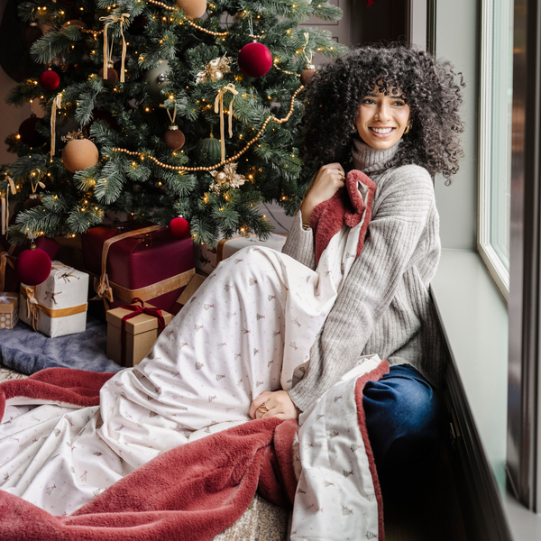 HOLIDAY MINKY/FAUX FUR THROW BLANKETS