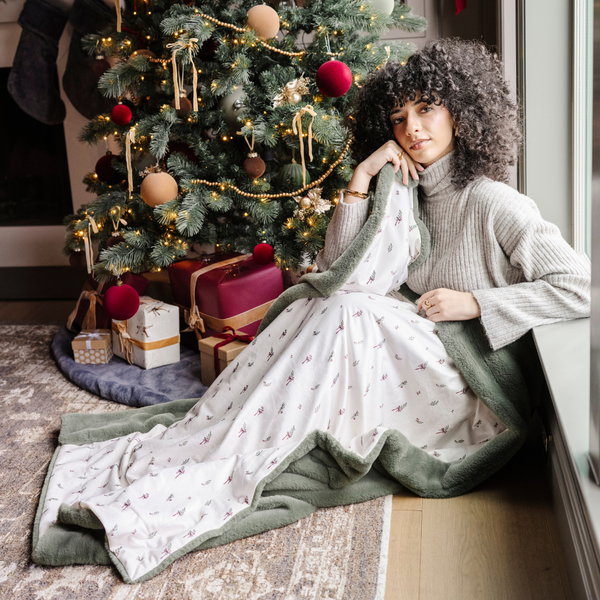 HOLIDAY MINKY/FAUX FUR THROW BLANKETS