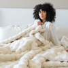 PLUSH FAUX FUR THROW BLANKETS