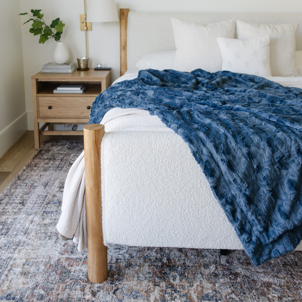 PATTERNED FAUX FUR THROW BLANKETS