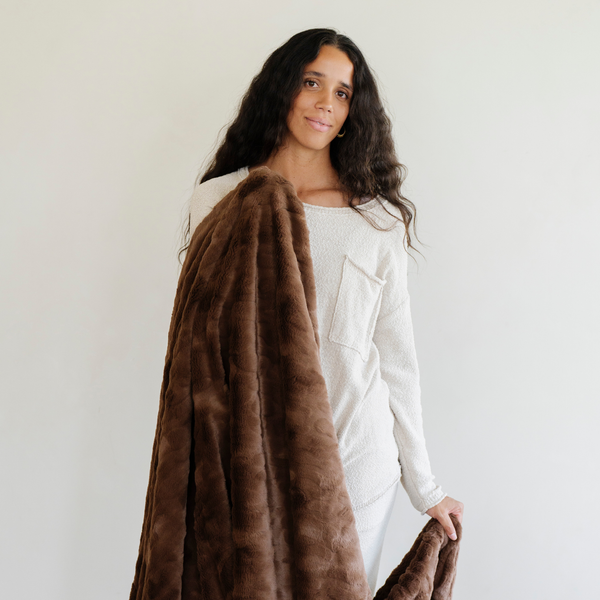 PATTERNED FAUX FUR XL THROW BLANKETS