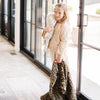 Classic Leopard Faux Fur Receiving Blanket - Saranoni