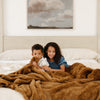 Golden Sable Grand Faux Fur Extra Large Throw Blanket - Saranoni