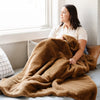 Golden Sable Grand Faux Fur Extra Large Throw Blanket - Saranoni