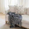 Blue and white home decor - pillow and blanket -MINKY STRETCH THROW BLANKETS - Saranoni