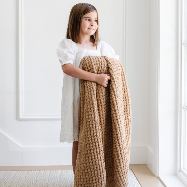 WAFFLE KNIT THROW BLANKETS - Saranoni