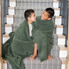 Little brothers laughing together in Juniper BAMBONI TODDLER BLANKETS - Saranoni