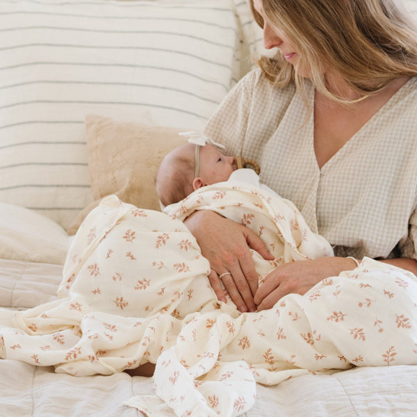 Ultra-cozy and soft baby swaddle, offering a luxurious embrace for your newborn.