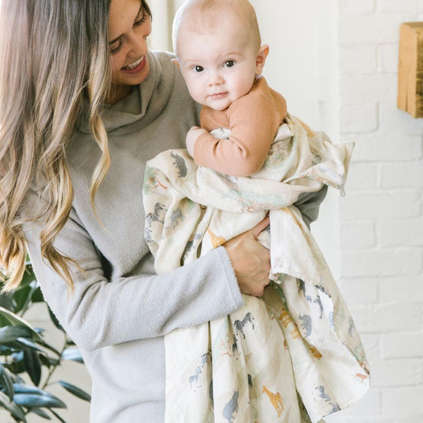 Plush and cozy baby swaddle, designed to provide a gentle, luxurious feel for your baby.