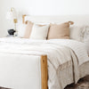 Chenille fringe blanket enhancing the bed with its soft, luxurious texture - Saranoni