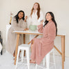 Three women together in beautiful, luxurious COZY BAMBONI ROBES - Saranoni