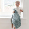 Little boy holding heather blue DREAM MINI BLANKETS - Saranoni