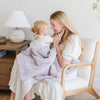 Baby and Mom sitting with DREAM RECEIVING BLANKETS - Saranoni