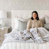 FAUX FUR FULL/QUEEN BLANKETS - High-quality Saranoni blanket, ensuring comfort and warmth for any bedroom.