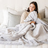 FAUX FUR FULL/QUEEN BLANKETS - Large Saranoni blanket, perfect for full-sized beds with a 17-inch overhang.