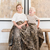 FAUX FUR TODDLER BLANKETS - Big fluffy leopard print blanket by Saranoni - perfect blend of Grand and Lush fabrics