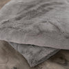 GRAND FAUX FUR 2-PACK EURO PILLOW COVERS - Soft faux fur Saranoni Euro Pillow Covers in a room.