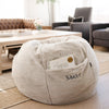 Saranoni Bean Bag in luxurious Grand Faux Fur Fabric, perfect for movie time.