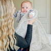 Comfy and fluffy Saranoni blanket, perfect for infants and toddlers.