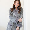 GRAND FAUX FUR ROBES - Saranoni robe showcased for its comfort and pretty color.