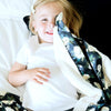 Ivory Rose Blossom Satin Border Toddler Blanket - Saranoni