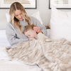 MARBLE FAUX FUR/MINKY THROW BLANKETS - Saranoni throw blanket offering incredible softness and comfort