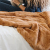 PATTERNED FAUX FUR THROW BLANKETS - Saranoni luxury throw blanket offering exceptional softness