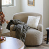 PATTERNED FAUX FUR THROW BLANKETS - Cozy Saranoni Throw Blanket draped over a chair