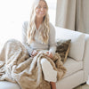 PATTERNED FAUX FUR THROW BLANKETS -Saranoni luxury blanket perfect for a cozy evening