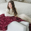 PATTERNED FAUX FUR THROW BLANKETS - Saranoni luxury blanket adding a touch of sophistication to home decor