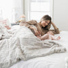 PATTERNED FAUX FUR THROW WEIGHTED BLANKETS - Saranoni