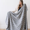 PATTERNED FAUX FUR XL THROW BLANKETS - Saranoni luxury blanket showcasing its incredible softness and comfort.