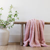 A pink luxurious patterned faux fur extra large throw blanket that is a Saranoni blanket. This ultra-soft, cozy blanket adds a touch of elegance and warmth to any space, perfect as a soft oversized blanket or fluffy blanket for lounging. Ideal for those seeking a high-quality artificial fur blanket or luxury blanket, this versatile and stylish soft blanket enhances both comfort and decor. Shop the best blankets and throws for ultimate relaxation and cozy vibes.