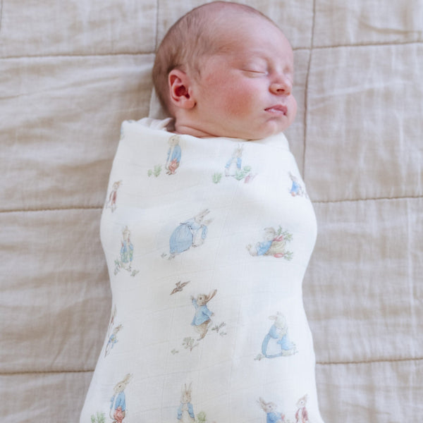 PETER RABBIT™ BAMBOO RAYON MUSLIN 2-PACK SWADDLES - Saranoni