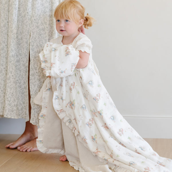 PETER RABBIT™ BAMBOO RAYON MUSLIN/LUSH BLANKETS - Saranoni