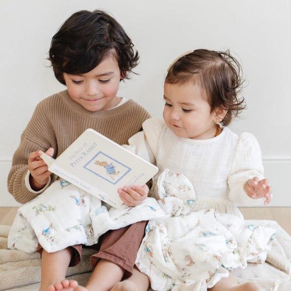 PETER RABBIT™ BAMBOO RAYON MUSLIN/LUSH MINI BLANKETS - Saranoni