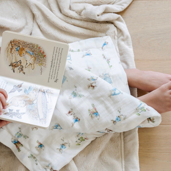 PETER RABBIT™ BAMBOO RAYON MUSLIN/LUSH MINI BLANKETS - Saranoni