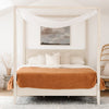 Beautiful home decor with gorgeous orange Ginger RIBBED BAMBONI KING BLANKETS - Saranoni