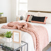 ROSY CHUNKY KNIT THROW BLANKET - Saranoni