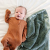 Warm and inviting receiving blanket, perfect for swaddling and soothing your newborn.