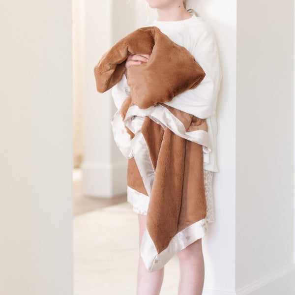 Luxurious satin-backed receiving blanket, ideal for comfort and style.