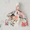 Adorable floral print hat in STRETCHY SWADDLE material - Saranoni