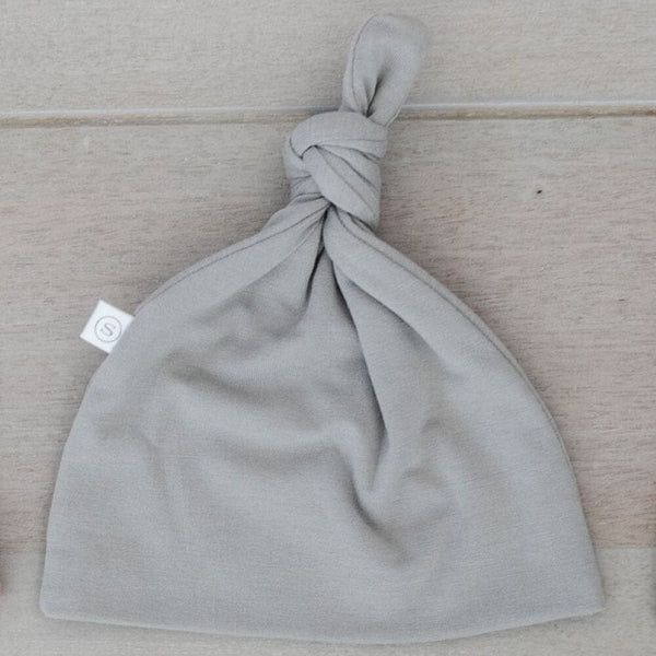 Newborn stretchy soft hat in grey color - Saranoni