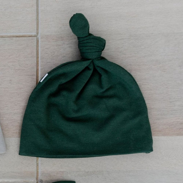 STRETCHY green baby boy hat that matches swaddle - Saranoni